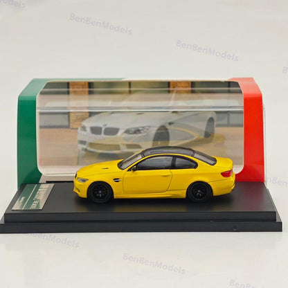 Fine model 1/64 BMW M3 E92 COUPE Diecast Model Car Limited Collection Yellow
