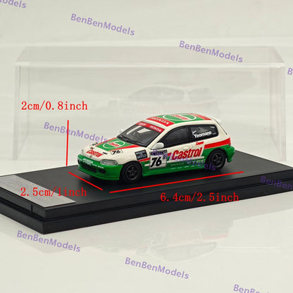 1:64 SW Civic EG6 Castrol Livery #76 Diecast Model Limited 499 Collectible Car
