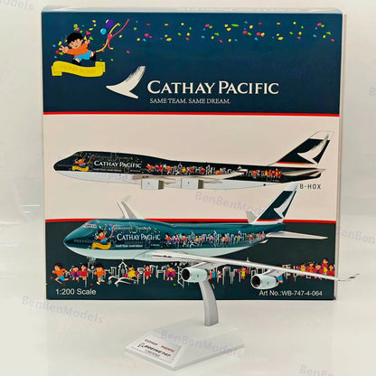 1:200 Cathay Pacific Boeing 747-400 / B-HOX / WB-747-4-064 / Aircraft Model