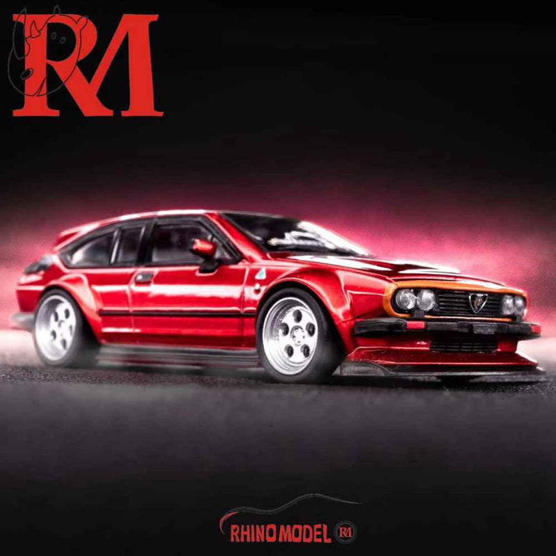 Pre-sale RM 1:64 Alfa Romeo GTV6 Wide Body Modified Open Hood with Engine Diecast Toys Car Collection Gifts