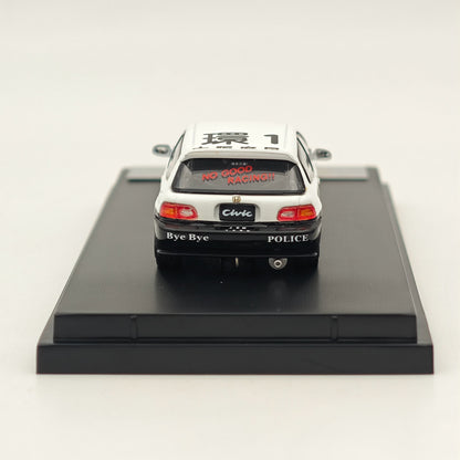 1/64 Street Weapon Honda Civic EG6 OSAKA JDM Police livery Diecast Model Car