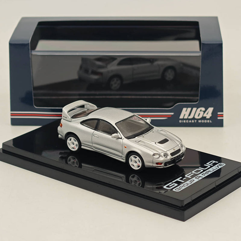 Hobby Japan 1/64 Toyota CELICA GT-FOUR (ST205) JDM STYLE SILVER HJ642064AS Diecast Models Car Collection