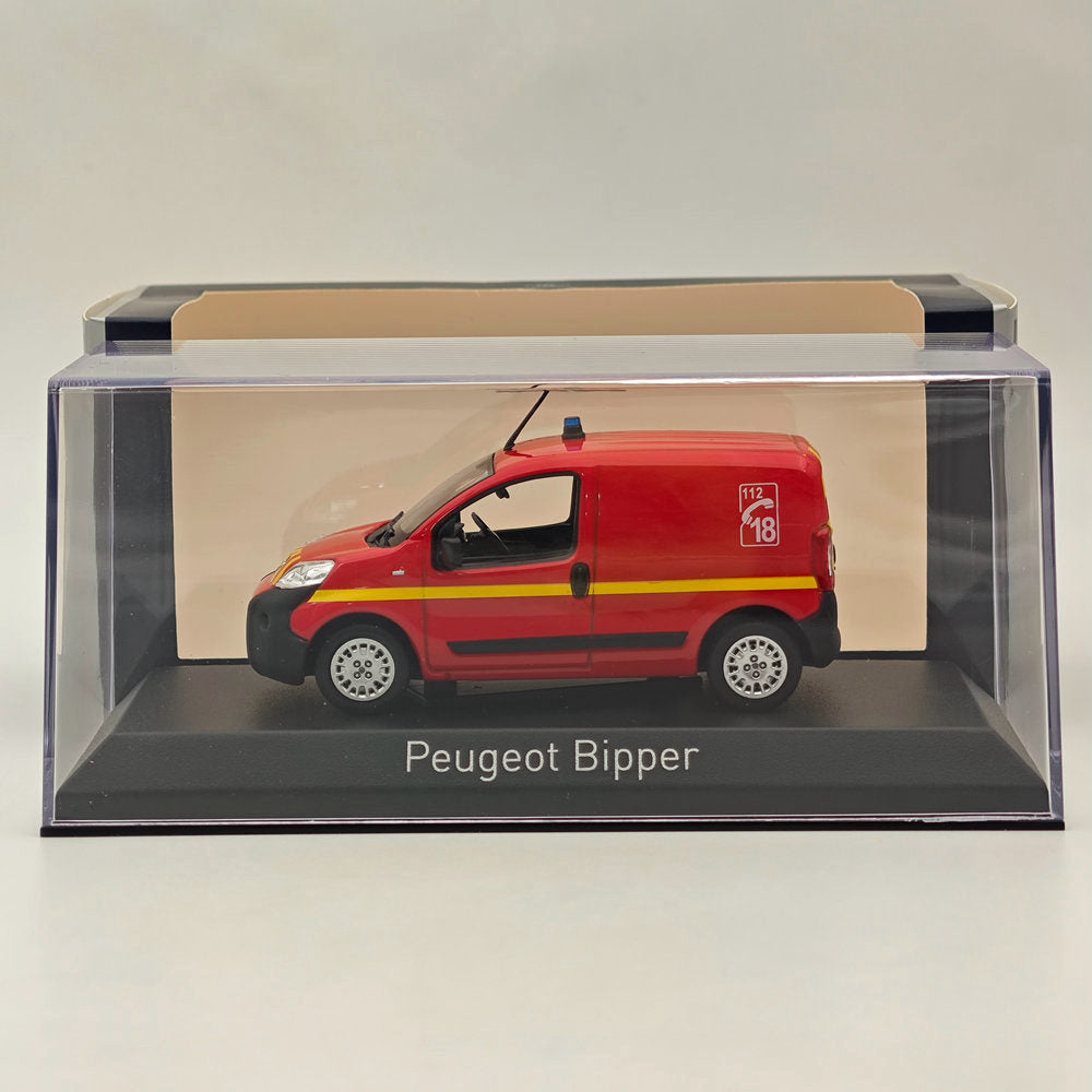 1/43 Norev Peugeot Bipper Van Fire Vehicle Red Diecast Models Car Collection