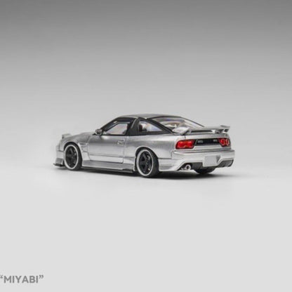 1/64 MT180SX Custom Aero Style Metallic Silver Alloy Diecast Hobby Display Model Gifts Toys