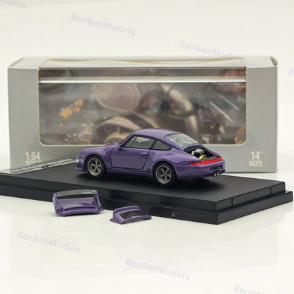 SW 1:64 Porsche Gunther Werks 993 Remastered Diecast Model Car - Four styles are
