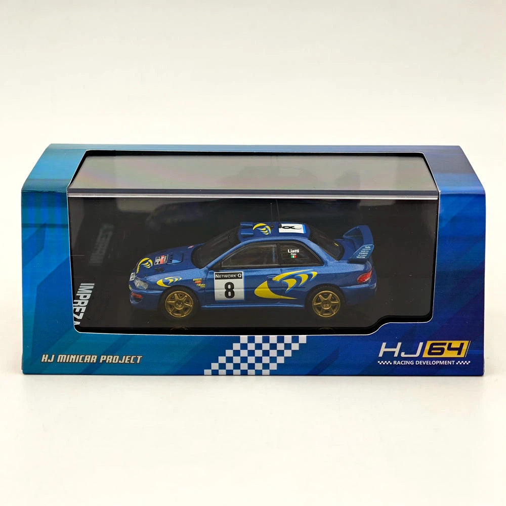 Hobby Japan 1:64 IMPREZA WRC 1997 #8 RAC RALLY Blue Diecast Model HJR642041F