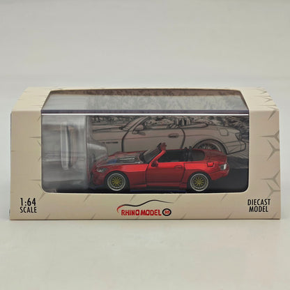 Rhino Model RM 1:64 S2000 Color changing purple/Red Wide body modified convertible hardtop Diecast Model Car Collectible