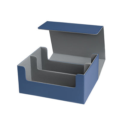 Magnetic PU Dual Compartment Card Storage Box Large Capacity for PTCG CCG OCG TCG 35PT Card Slabs
