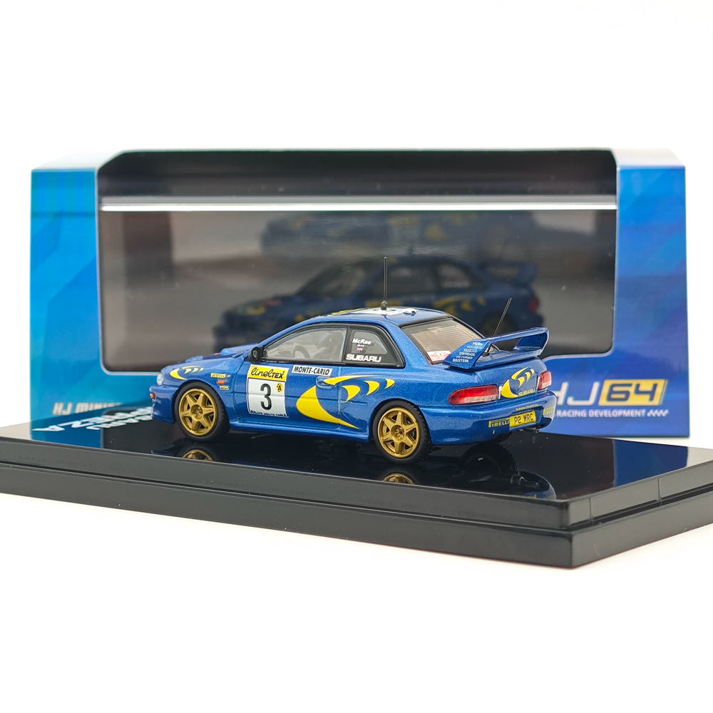 1/64 Hobby Japan SUBARU IMPREZA WRC 1997 #3 MONTE-CARLO Blue Diecast Models Car