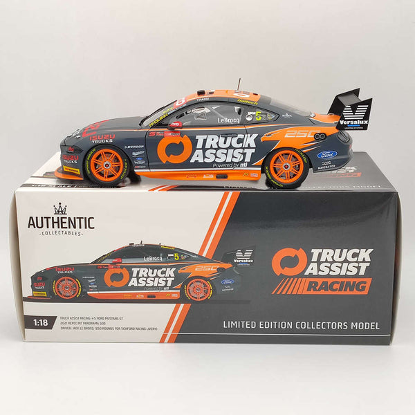 1/18 Authentic Truck Assist Racing #5 Ford Mustang GT 2021 Repco Mt Panorama 500 Diecast Models Car Limited Collection Toys Gift