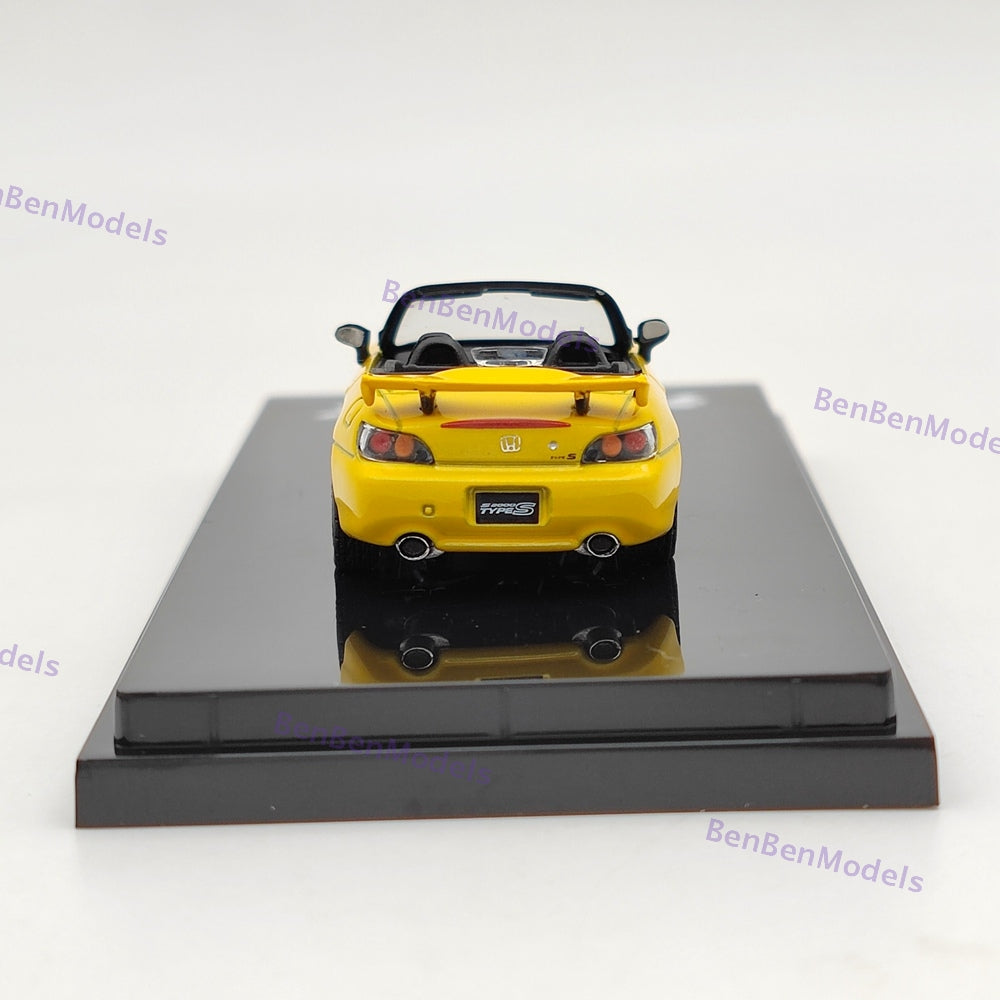 1/64 Hobby Japan S2000 Type S (AP2) New Indy Yellow Diecast Model HJ641020SY