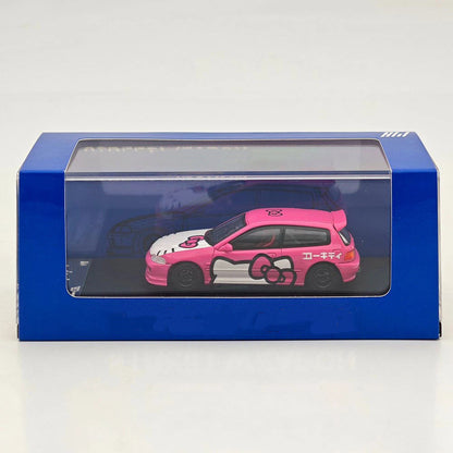 Street Weapon SW 1:64 EG6 Hatchback Sports Model Pink JDM Classic Diecast Metal Car Limited Edition