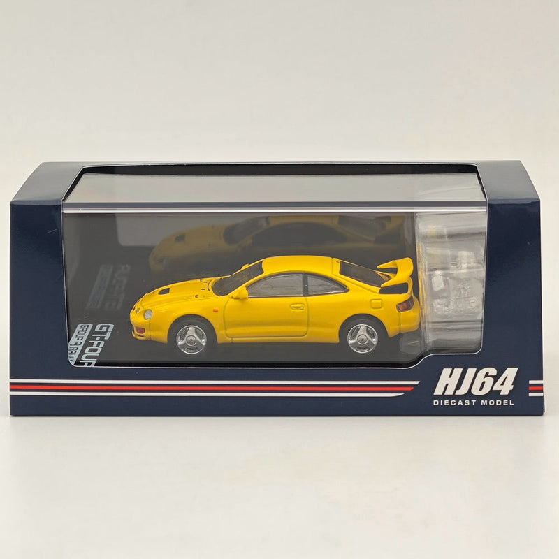 1/64 Hobby Japan Toyota CELICA GT-FOUR WRC Edition (ST205) w/ Engine HJ641064AY Yellow Diecast Models Car Collection Auto Toys Gift