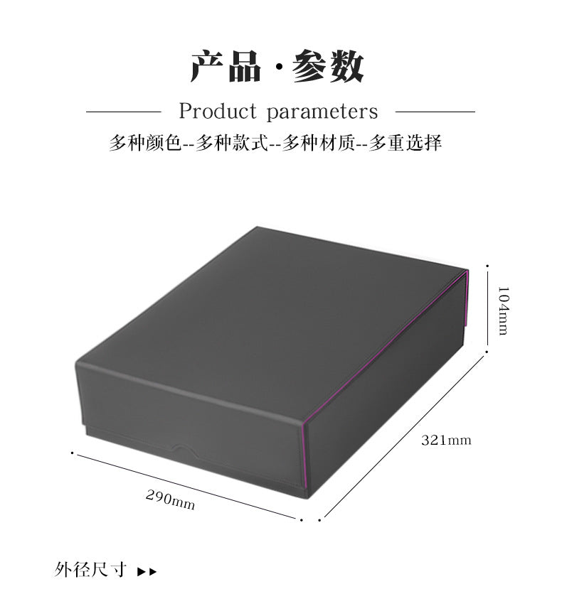 Magnetic PU Leather Card Storage Box 4 Grid Large Capacity Trading Card Organizer Holder for PTCG TCG CCG OCG Collectible Game Sports Cards
