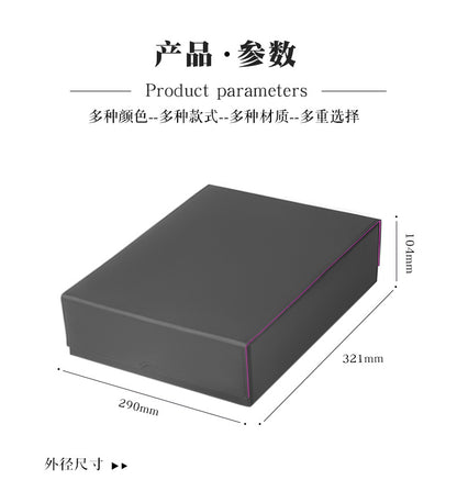 Magnetic PU Leather Card Storage Box 4 Grid Large Capacity Trading Card Organizer Holder for PTCG TCG CCG OCG Collectible Game Sports Cards