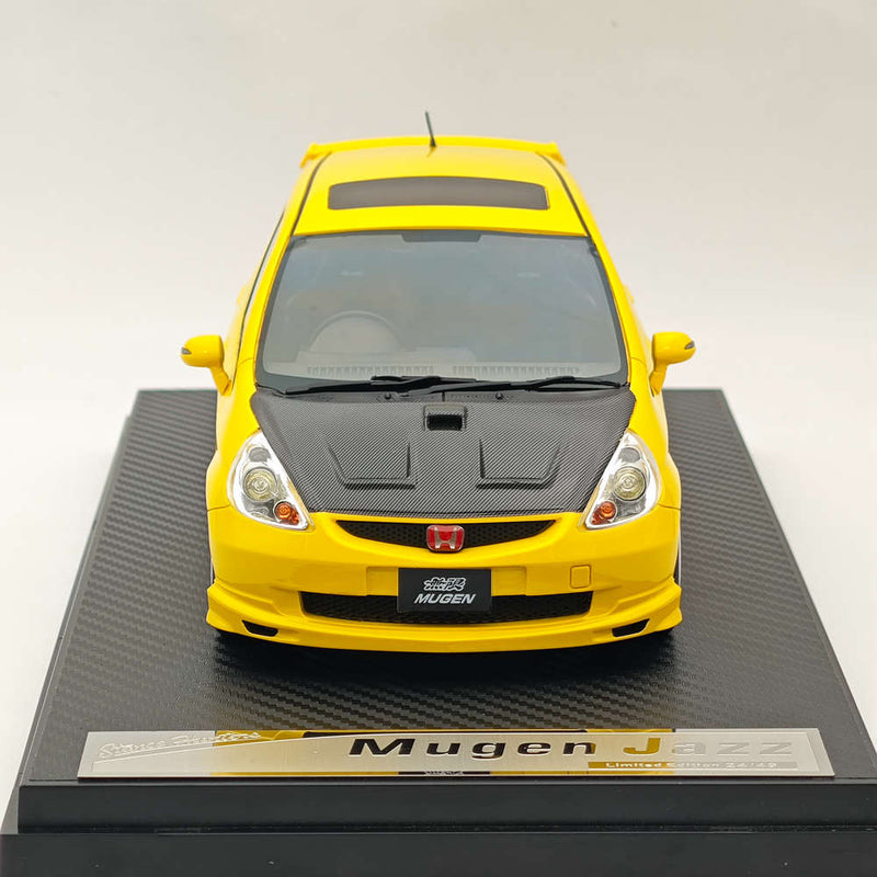 1/18 Stance Hunters Honda Fit JAZZ Mugen Version Yellow Resin Models Car Limited