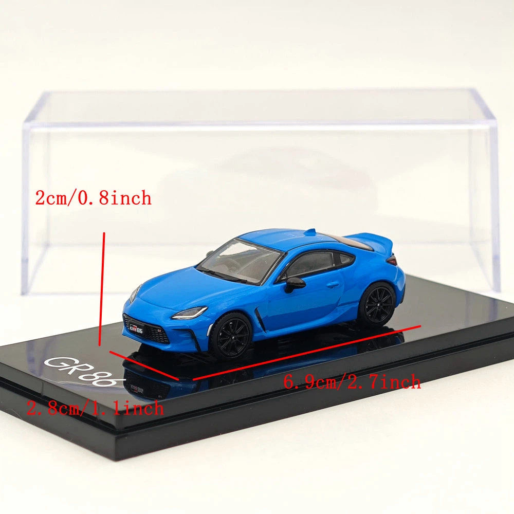 Hobby Japan 1:64 GR86 RZ With Rear Spoiler Diecast Alloy Model Car HJ644048BL