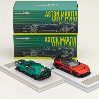 Fine Works64 1/64 Aston Martin Vulcan Diecast Model Car - Opening Hood, Metal Base & Rubber Tires | Limited Edition 999 Units