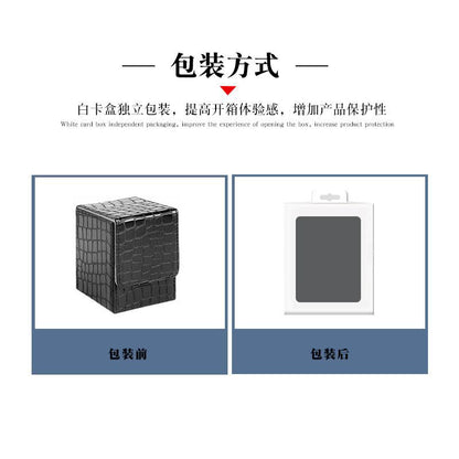 Strong Magnet PU Card Deck Box Crocodile Grain Trading Card Storage Box For Collectible Game Cards