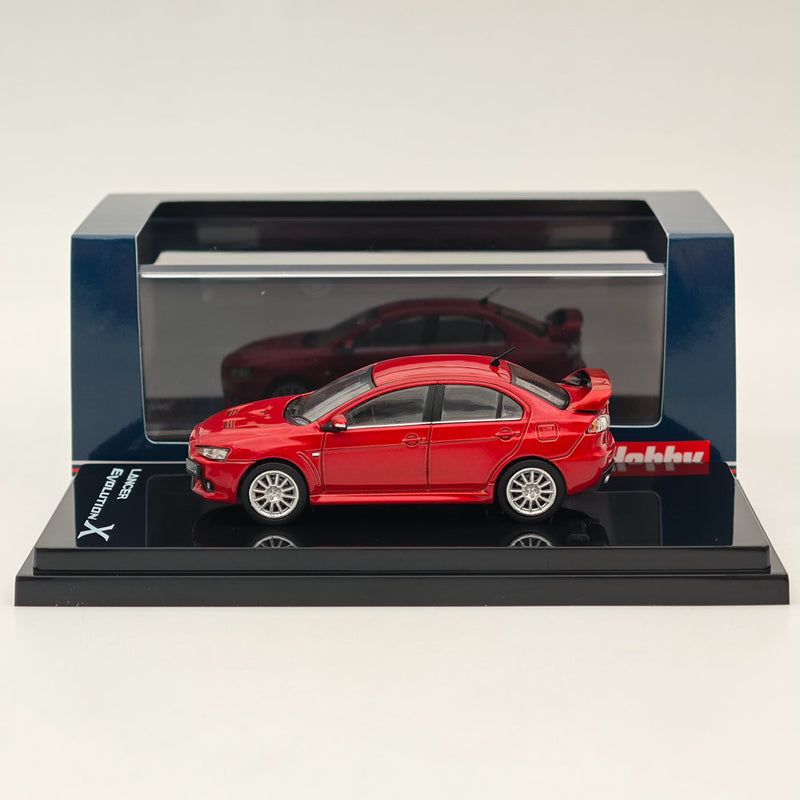 Hobby Japan 1/64 Mitsubishi Lancer Evolution X Phantom Red Metallic HJ641053AR Diecast Model Car Limited Collection