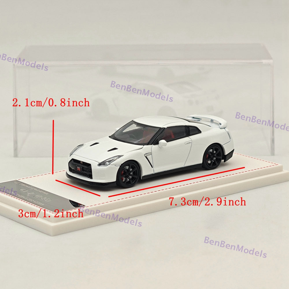 1/64 FH Skyline GTR R35 Racing Sports White Diecast Model Car Limited
