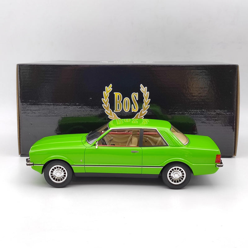 1/18 BOS Ford Taunus TC2 Ghia 1976 Green BOS167 Resin Model Limited Collection