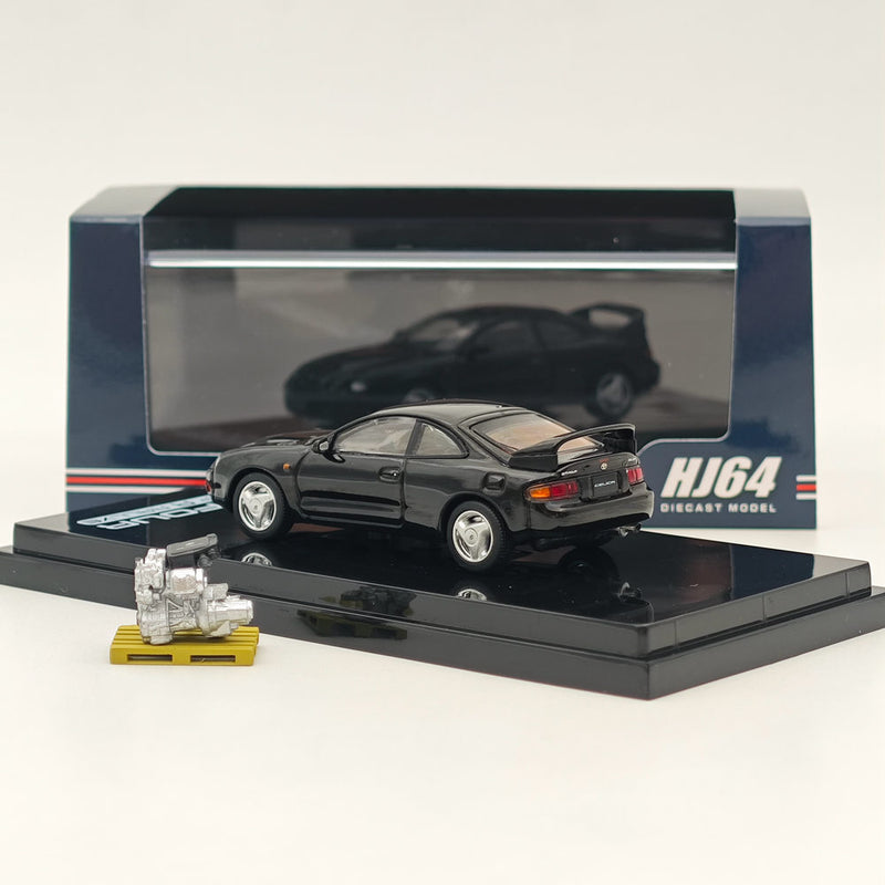 1/64 Hobby Japan Toyota CELICA GT-FOUR WRC Edition (ST205) w/ Engine HJ641064ABK Black Diecast Models Car Collection Auto Toys Gift