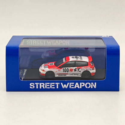 Modèle moulé sous pression 1/64 Street Weapon Honda Civic EG6 revêtement idemitsu Ltd 499 #100 