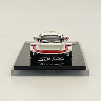 Modèle réduit de voiture moulé sous pression SW RWB 993 Rauh-Welt Modified Pink #23 Short Wing Limited au 1/64 