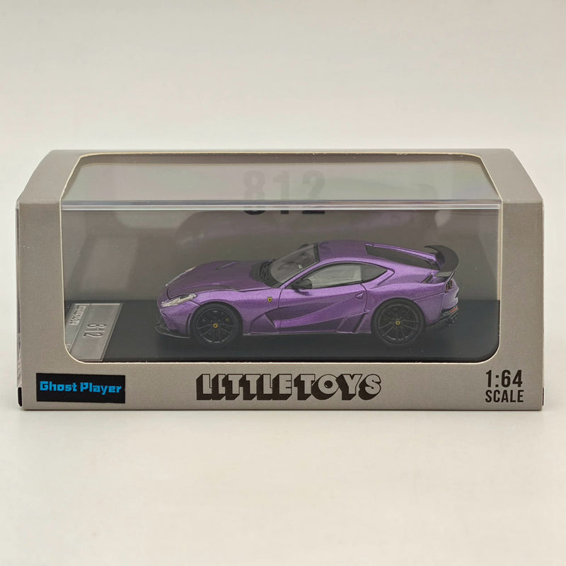 Little Toys 1/64 Ferrari 812 V12 Novitec Alloy Models Car Collection Purple