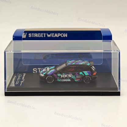 1:64 SW Civic EG6 HKS Limited 499pcs Diecast Models Car Limited Collection Gifts