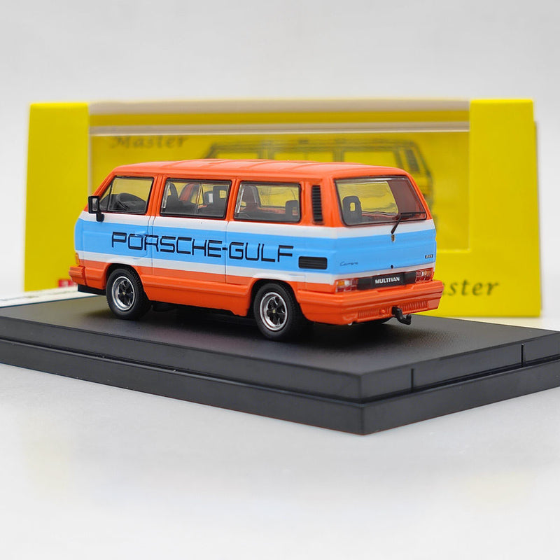 Master 1:64 Porsche B32 & VW T3 Multivan 1985 Van Gulf Diecast Toys Car Models Miniature Hobby Exquisite Gifts