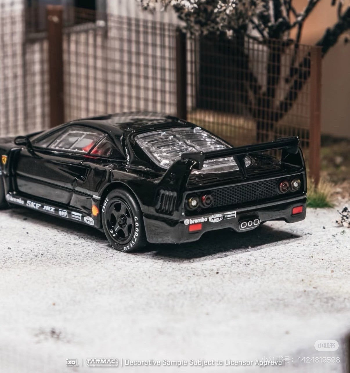 Tarmac Works 1/64 for F40 Black Cool Car Show Limited Diecast Toys Model Car Gifts