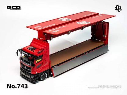 GCD 1/64 LBWK Fuso Wing Open Truck Diecast Models Collectible Display Gift