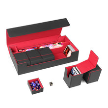 Multi Functional PU Magnetic Card Storage Box Large Holder For 500+ TCG Cards With Dice Compartment & Playmat Pocket