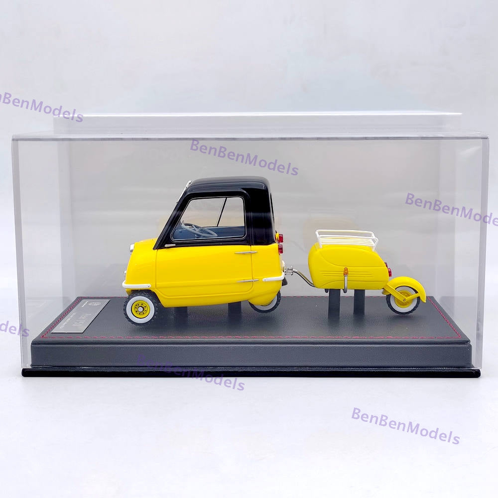 Super Unit Model 1/18 PEEL P50 w/Pav Trailer 1964 Resin Car Limited Yellow