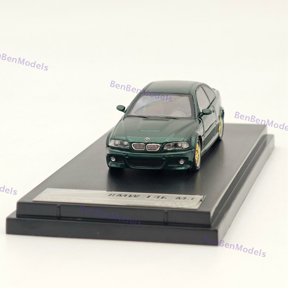1/64 SH M3 E46 Green With BBS Wheels Diecast Metal Car Limited Collection