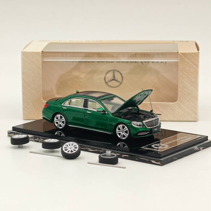 GLORY MODEL 1/64 Mercedes-Benz S320L W222 Sedan Sports Green Diecast Metal Car