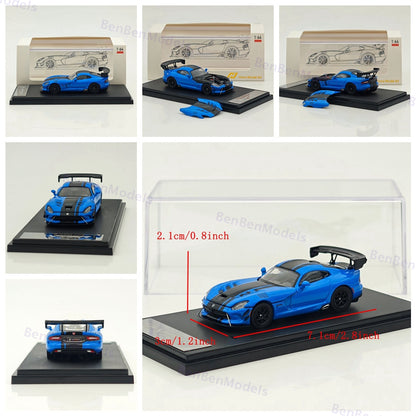 Hone Model 1:64 Dodge Viper ACR Racing Sports Diecast Model Car Collection