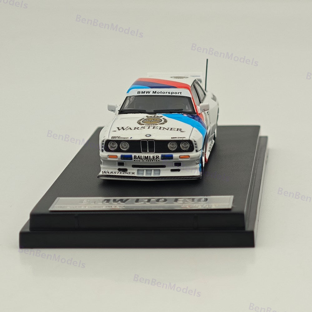 1/64 SW BMW LTO E30 M3 - Warsteiner Racing White Diecast Model Car Collection