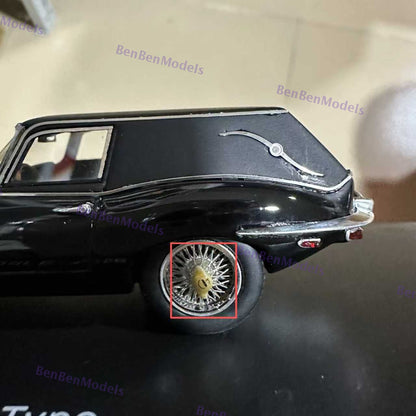 1:43 SCHUCO JAGUAR E-TYPE "HAROLD & AMP MAUDE" FUNERAL CAR - Resin Black Used