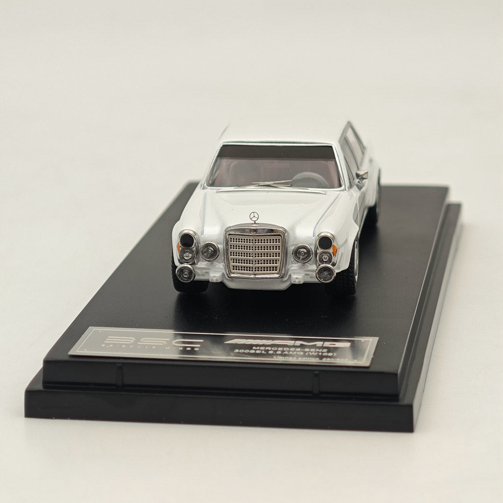 BSC 1:64 Mercedes Benz 300SEL W109 AMG White Diecast Car