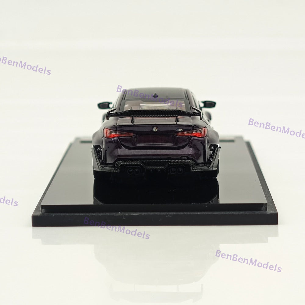 1:64 SW BMW M4 G82 Sports Model ADRO BODY KIT Model Car Alloy Purple Gifts
