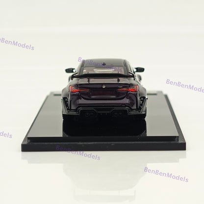 1:64 SW BMW M4 G82 Sports Model ADRO BODY KIT Model Car Alloy Purple Gifts