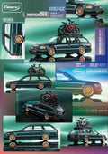 Mortal 1:64 Mercedes-Benz S124 Wagon Diecast Toys Car Models Collection Gifts Black/Green