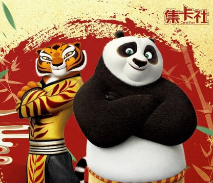 Cartes amusantes Kung Fu Panda, cartes authentiques en papier, collection, boîte de 10 films, nouveauté