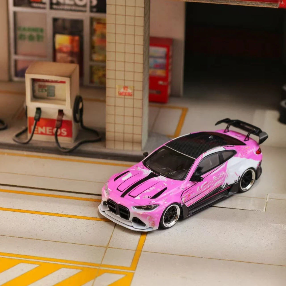 SW 1:64 G82 M4 Pink Bull Widebody Sports Diecast Model Car Limited Edition