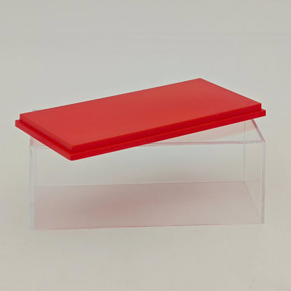 1:64 Scale Diecast Car Acrylic Display Case Dustproof Clear for Mini GT/XCartoys/Mortal/GCD Cars, 4.72"x2.28"x1.77", Red/Black/White