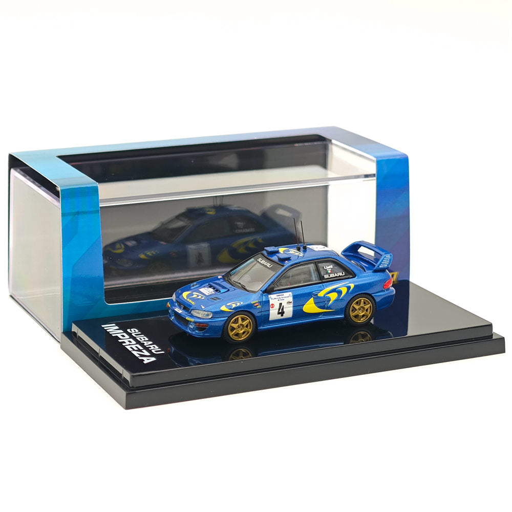 1/64 Hobby Japan SUBARU IMPREZA WRC 1997 #4 TOUR DE CORSE Blue Diecast Models