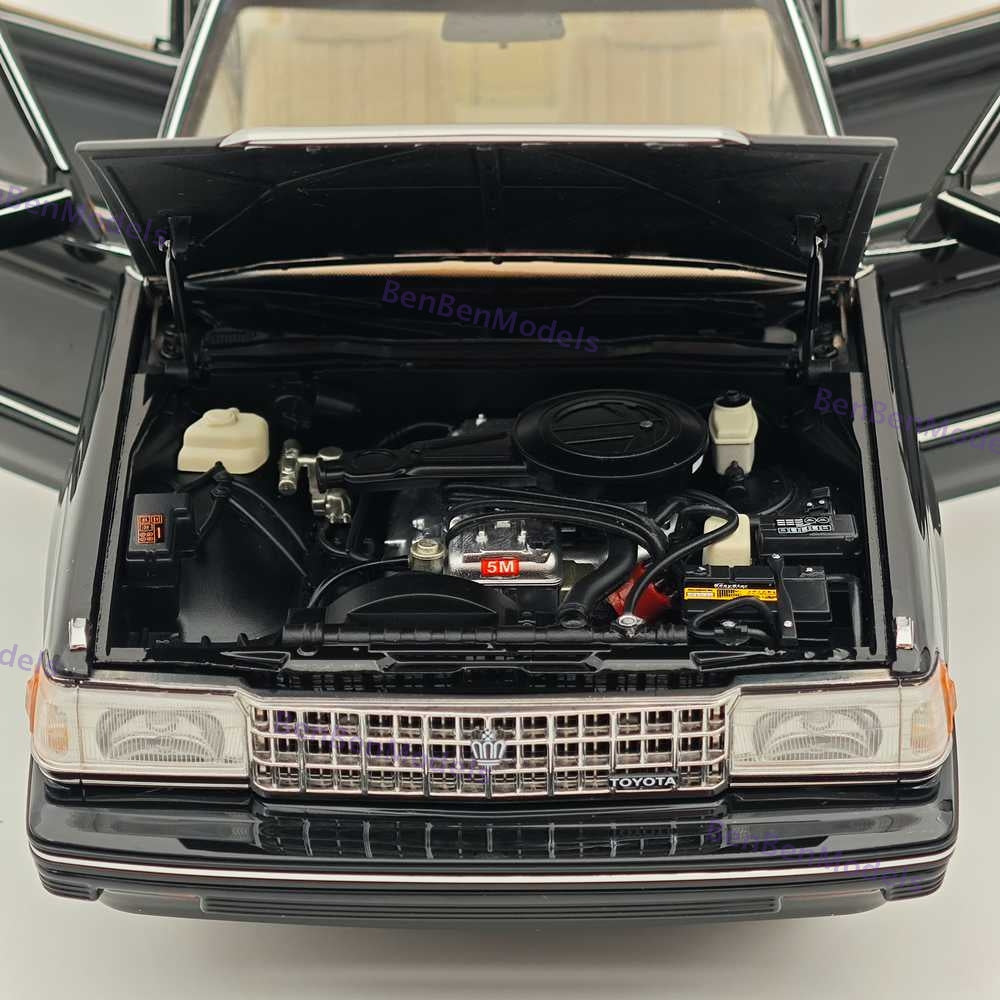 1/18 Toyota Crown Seventh Generation MS122 Black / Mi Interior Diecast Model